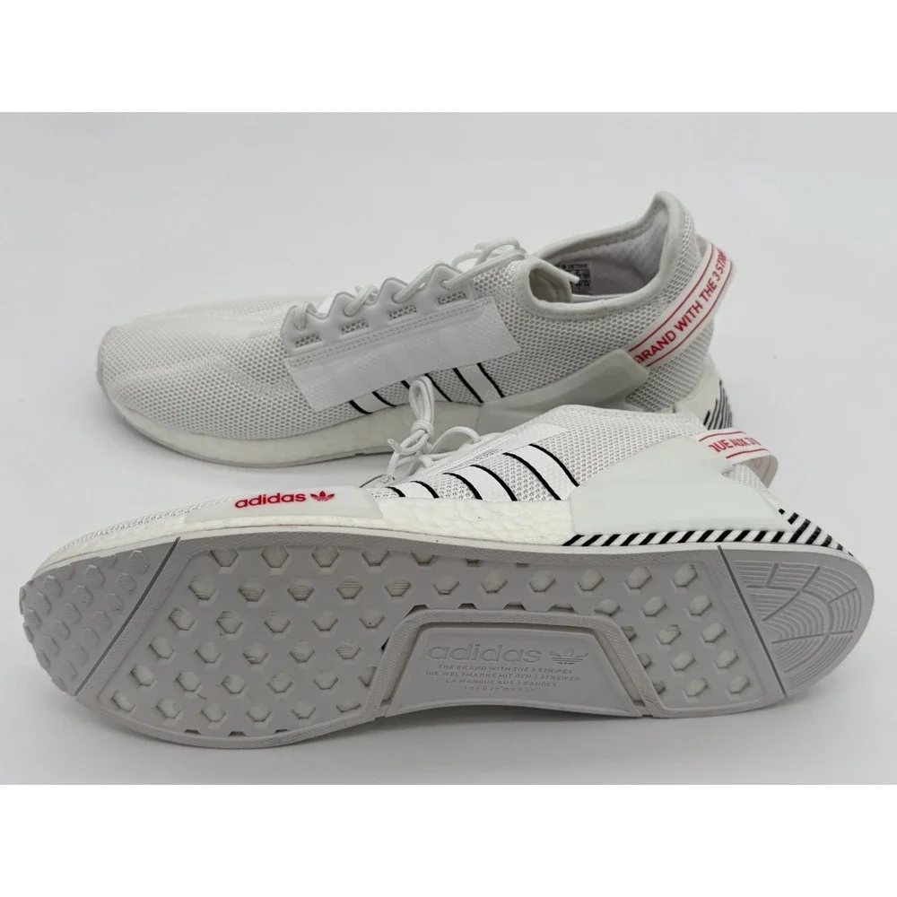 Size 11.5 - adidas NMD_R1 V2 JD Sports Exclusive White Black Scarlet HQ6629